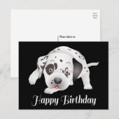Gelukkige Verjaardag Dalmatische Puppy Hondenliefh Briefkaart (Voorkant / Achterkant)