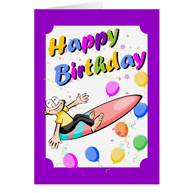 Gelukkige verjaardag, dappere surfer (Voorkant)