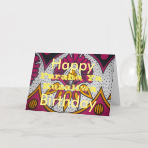 Gelukkige Verjaardag de Afrikaanse Manier Furaha Kaart