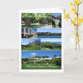 Gelukkige Verjaardag, de Collage van het Eiland Kaart (Gele Bloem)