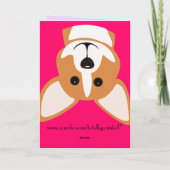 Gelukkige Verjaardag! De Dame van Corgi Kaart (Achterkant)