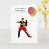 Gelukkige verjaardag! - De dansschoenen Kaart (Gele Bloem)