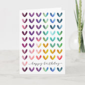 Gelukkige Verjaardag | de Harten van de Waterverf Feestdagen Kaart (Voorkant)