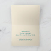 "Gelukkige Verjaardag de Kaart, van de Broer" Kaart (Binnen)