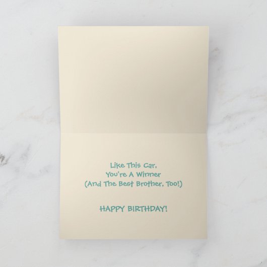 "Gelukkige Verjaardag de Kaart, van de Broer" Kaart (Binnen)