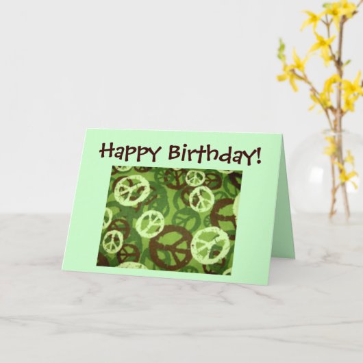 Gelukkige Verjaardag! - De Kaart van het Ontwerp (Gele Bloem)