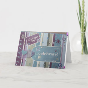 Gelukkige Verjaardag - de Kaart van het Plakboek