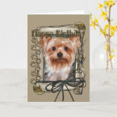 Gelukkige Verjaardag - de Poten van de Steen - Kaart (Gele Bloem)