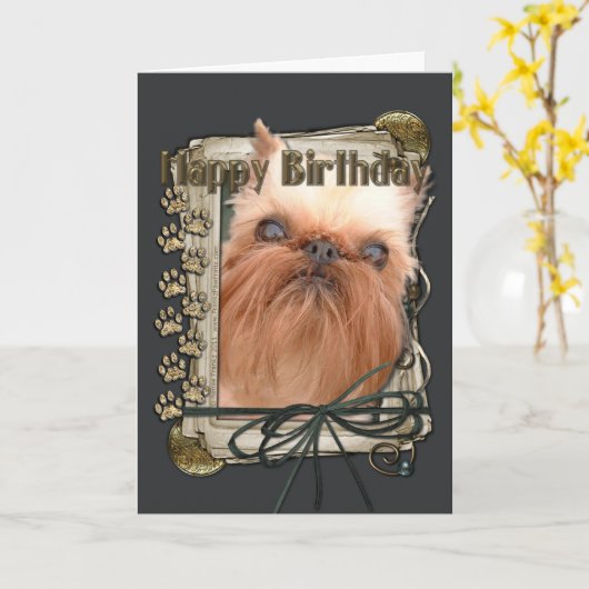 Gelukkige Verjaardag - de Poten van de Steen - Kaart (Gele Bloem)