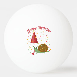 Gelukkige Verjaardag! De Slak van Confettien Pingpongbal