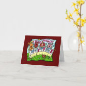 Gelukkige Verjaardag: De Vrienden van Doggie Kaart (Gele Bloem)