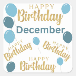 Gelukkige verjaardag December Sticker verjaardagen