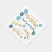 Gelukkige verjaardag December verjaardagen Papier  Servet (Hoek)