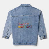 Gelukkige Verjaardag Denim Jacket (Achterkant)