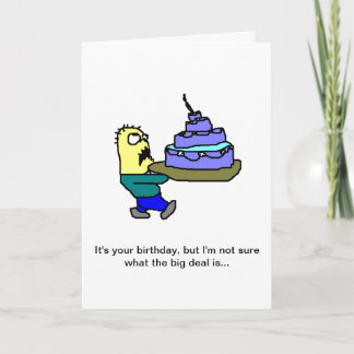 Gelukkige verjaardag, denk ik kaart