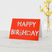 Gelukkige Verjaardag die met de Delen van de Fiets Kaart (Gele Bloem)