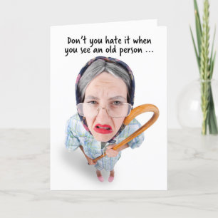 Gelukkige Verjaardag die Oudere Humor krijgt Feestdagen Kaart