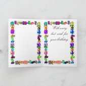 Gelukkige Verjaardag die _uit de kaarsen blazen Kaart (Binnen)