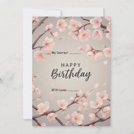 Gelukkige Verjaardag Digitale Bloemen Feestdagenkaart