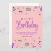 Gelukkige Verjaardag  Digitale Groet Feestdagenkaart (Voorkant / Achterkant)