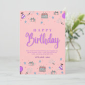 Gelukkige Verjaardag  Digitale Groet Feestdagenkaart (Staand voorkant)