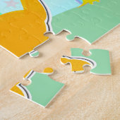 Gelukkige Verjaardag Dinosaurus Puzzel (Zijkant)