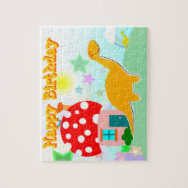 Gelukkige Verjaardag Dinosaurus Puzzel