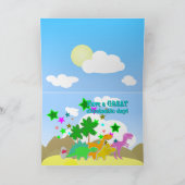 Gelukkige Verjaardag Dinosaurussen Kaart (Binnen)