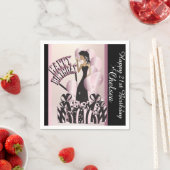 Gelukkige verjaardag Diva Meisje | DIY-naam | roze Servetten (Insitu)