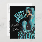 Gelukkige verjaardag Diva Meisje | DIY-naam | turk Aankondigingskaart (Voorkant / Achterkant)