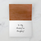 Gelukkige Verjaardag Dochter Tangerine Marble Kaart (Binnen)