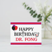 Gelukkige Verjaardag - Doctor Healthcare Medical P Briefkaart (Staand voorkant)
