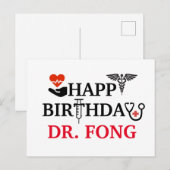 Gelukkige verjaardag - Dokter Gezondheidszorg Medi Briefkaart (Voorkant / Achterkant)