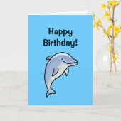 Gelukkige verjaardag! (dolfijn) kaart (Gele Bloem)