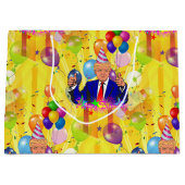 Gelukkige verjaardag Donald Trump Gift Bag Groot Cadeauzakje (Voorkant)