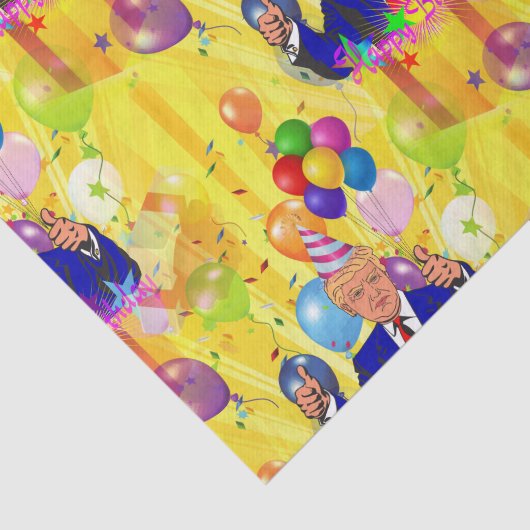 Gelukkige verjaardag Donald Trump tissuepapier (Detail)