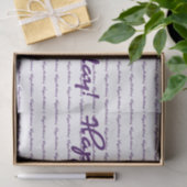 Gelukkige verjaardag! Donker Paarse Casual script Tissuepapier (Geschenk)