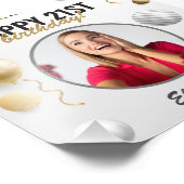 Gelukkige Verjaardag Douane Modern Fotogift Foto Afdruk (Hoek)