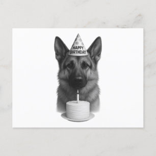 Gelukkige Verjaardag Duitse Herder Feestdagenkaart