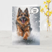 Gelukkige Verjaardag Duitse Herder Kaart (Gele Bloem)