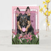 Gelukkige Verjaardag - Duitse Herder - Kuno Kaart (Gele Bloem)