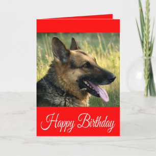 Gelukkige Verjaardag Duitse Herder Puppy Dog Kaart