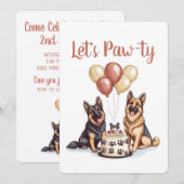 Gelukkige Verjaardag Duitse Herdershonden Verjaard Kaart (Voorkant / Achterkant)