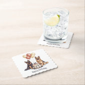 Gelukkige Verjaardag Duitse Herdershonden Verjaard Kartonnen Onderzetters (Insitu)