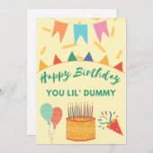 Gelukkige Verjaardag Dummy Feestdagenkaart (Voorkant / Achterkant)