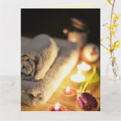 GELUKKIGE VERJAARDAG ECHTGENOTE ECHTGENOOT MASSAGE KAART (Gele Bloem)