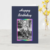 Gelukkige verjaardag Een clown wil je Humor wensen Kaart (Gele Bloem)