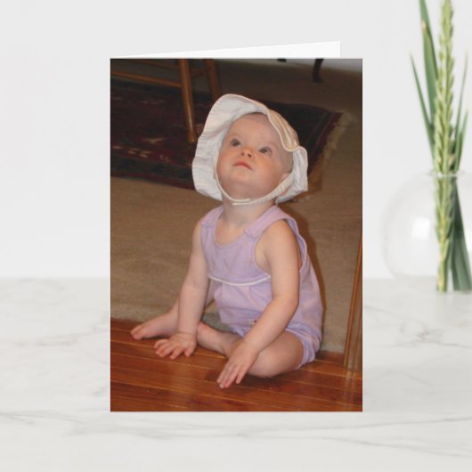 Gelukkige Verjaardag Een jaar oud meisje Kaart (Voorkant)