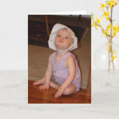 Gelukkige Verjaardag Een jaar oud meisje Kaart (Gele Bloem)