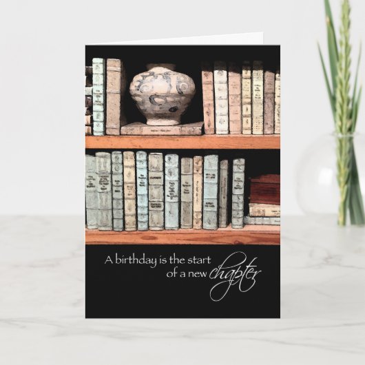 Gelukkige verjaardag, een nieuw hoofdstuk voor u kaart (Voorkant)